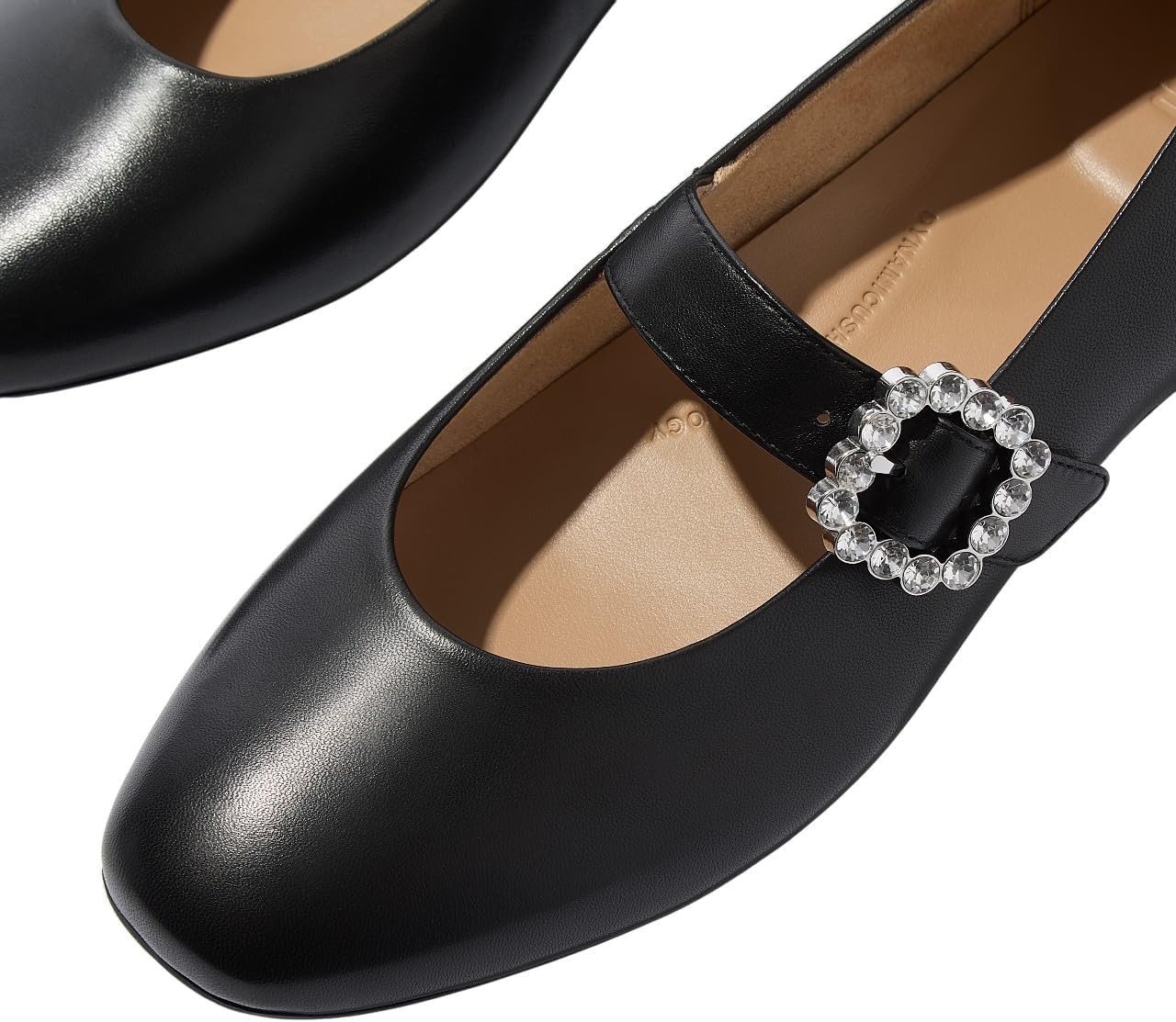 image:imageFitFlop Delicato CrystalBuckle Leather Mary JanesBlack