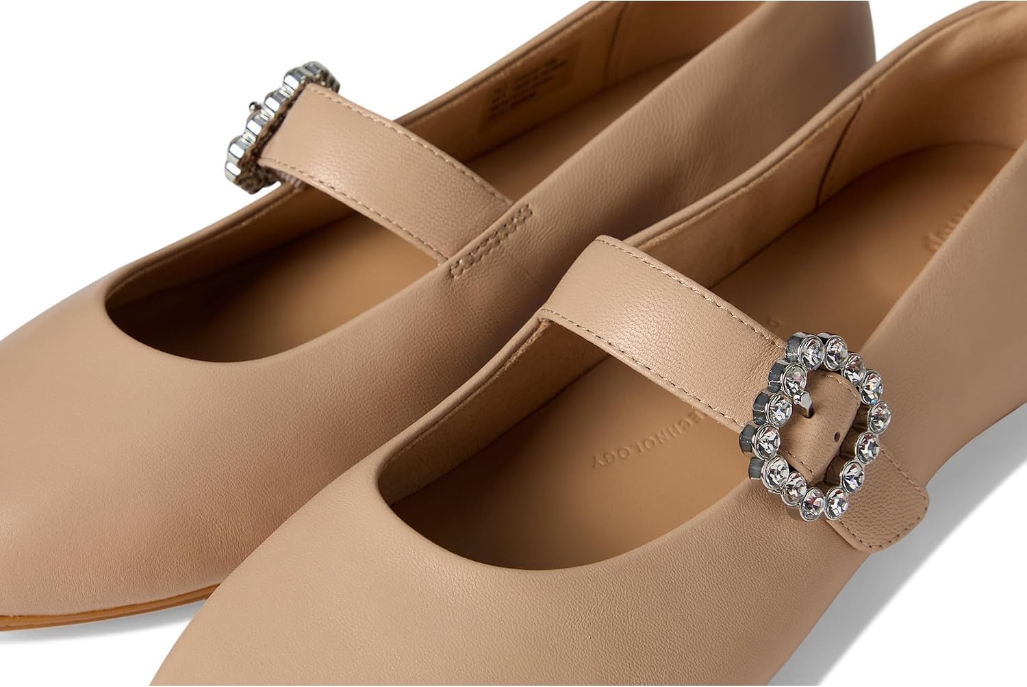 image:imageFitFlop Delicato CrystalBuckle Leather Mary JanesClassic Beige