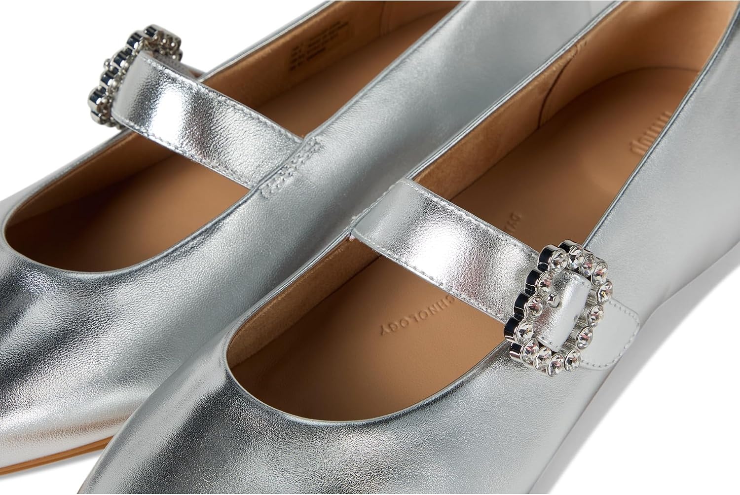 image:imageFitFlop Delicato CrystalBuckle Leather Mary JanesSilver