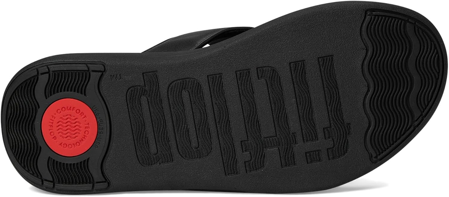 image:imageFitFlop FMode Go BeadieButton Adj Flatform ToePost SandalsAll Black