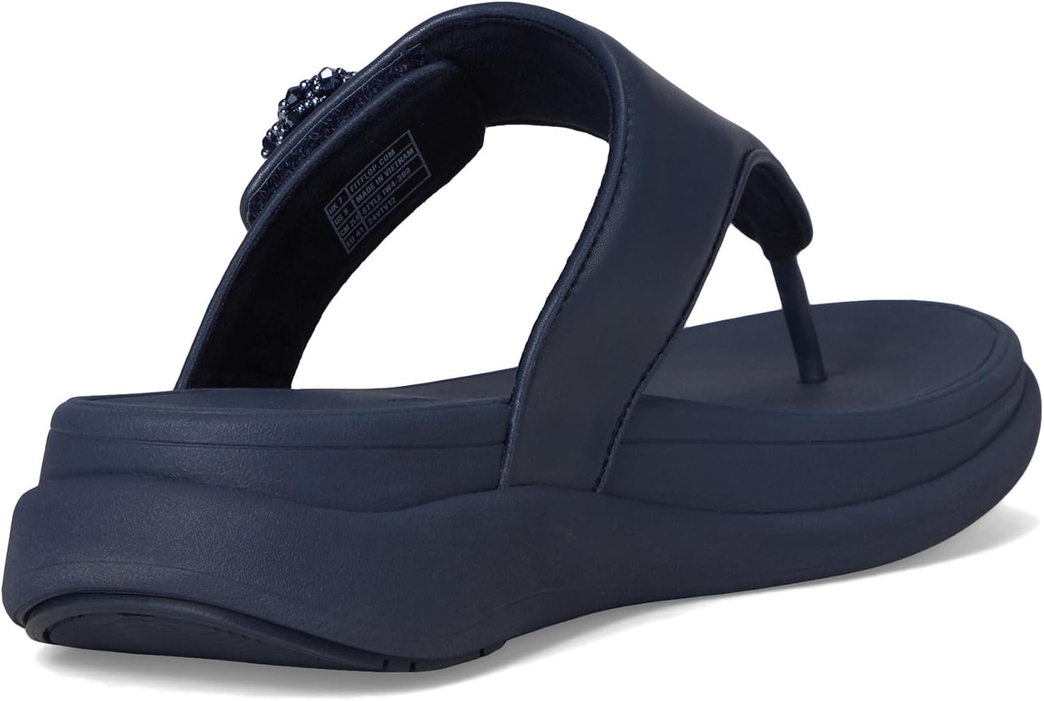 image:imageFitFlop FMode Go BeadieButton Adj Flatform ToePost SandalsMidnight Navy