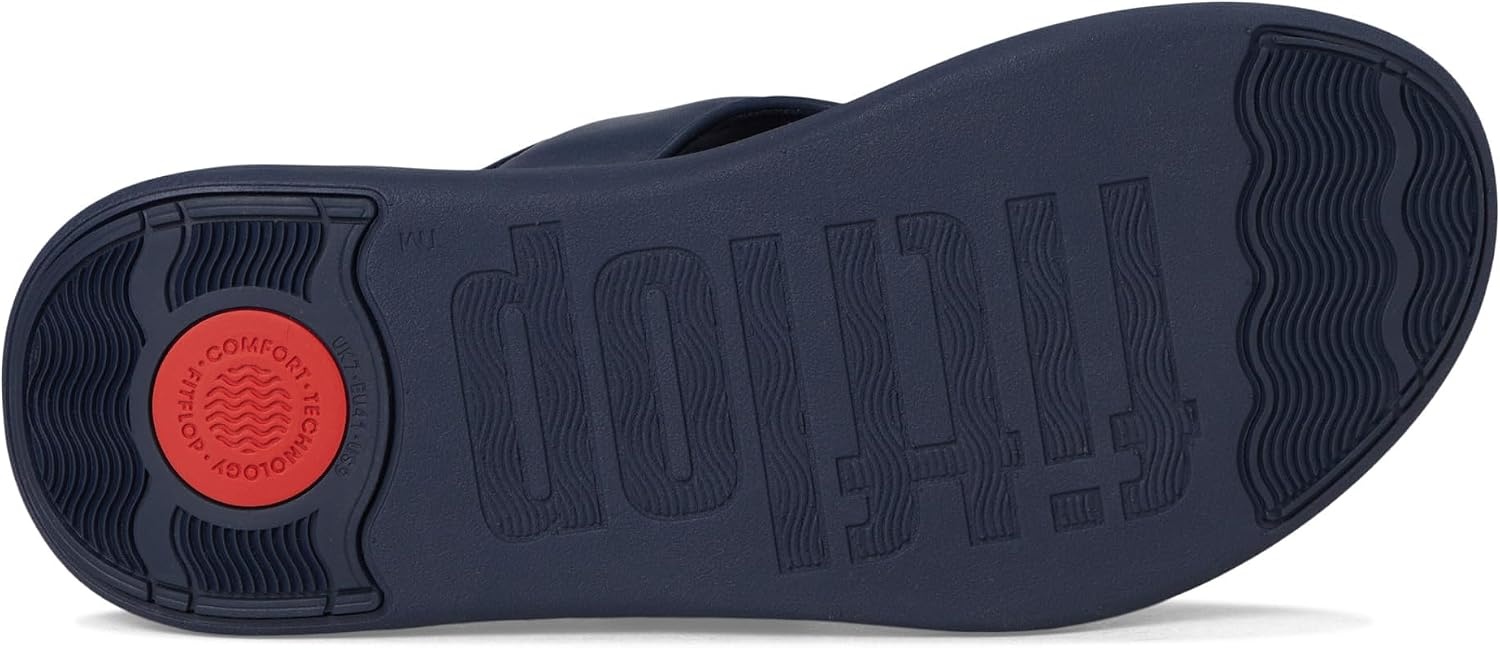 image:imageFitFlop FMode Go BeadieButton Adj Flatform ToePost SandalsMidnight Navy