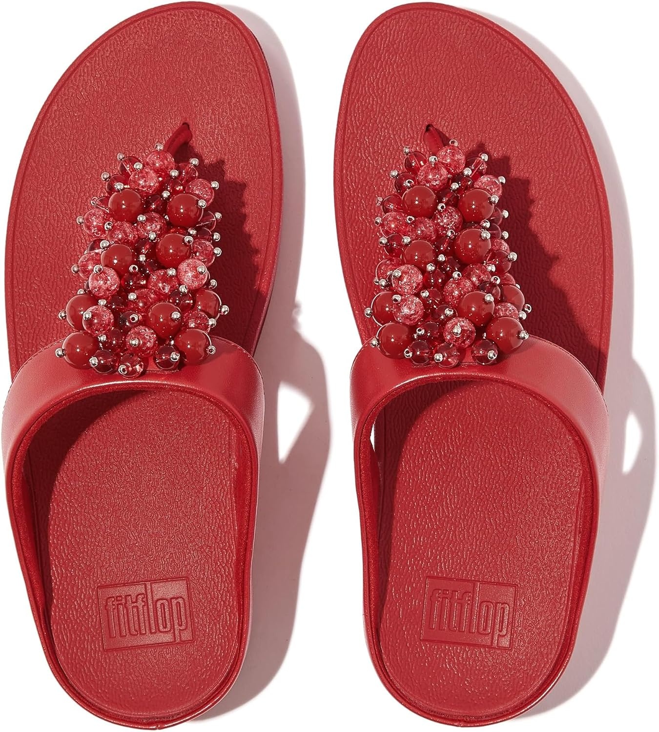 image:imageFitFlop Fino BaubleBead ToePost SandalsMetallic Red
