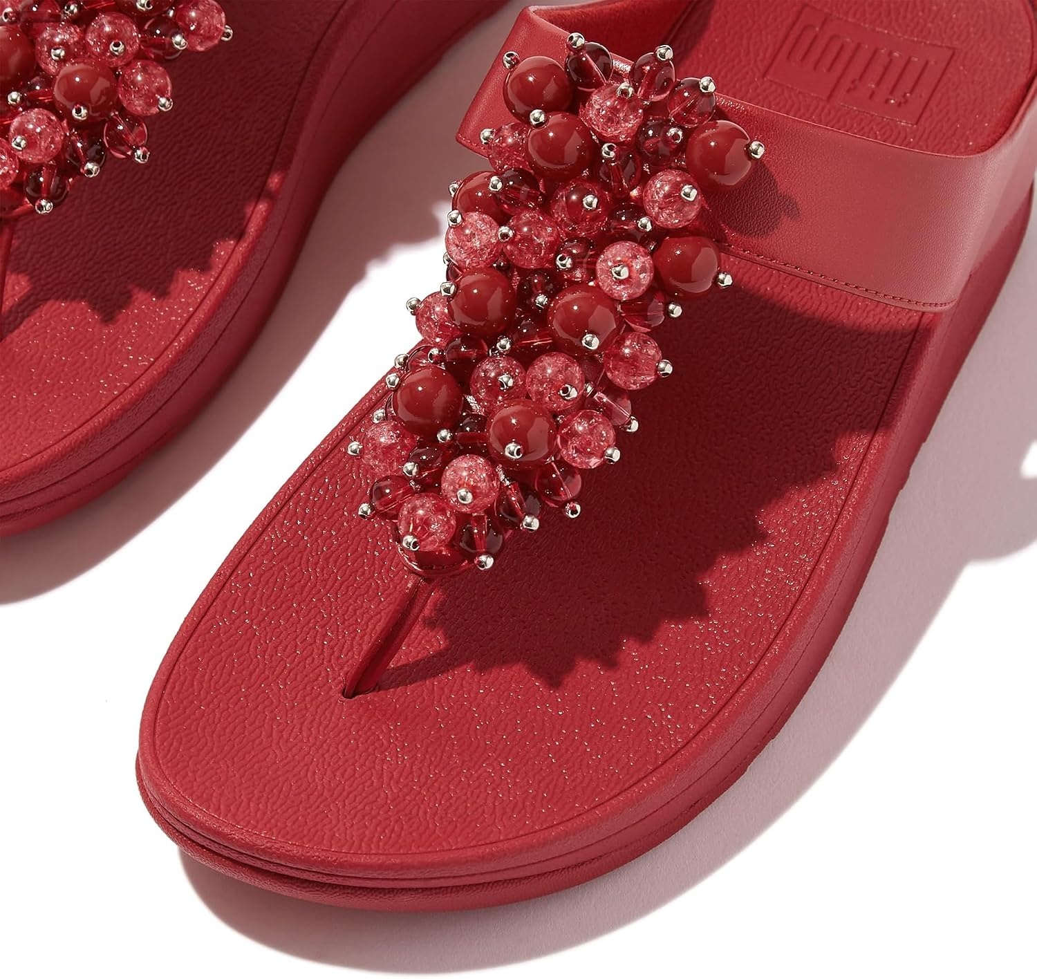 image:imageFitFlop Fino BaubleBead ToePost SandalsMetallic Red