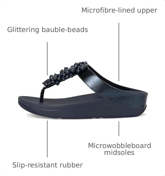 image:imageFitFlop Fino BaubleBead ToePost SandalsMidnight Navy
