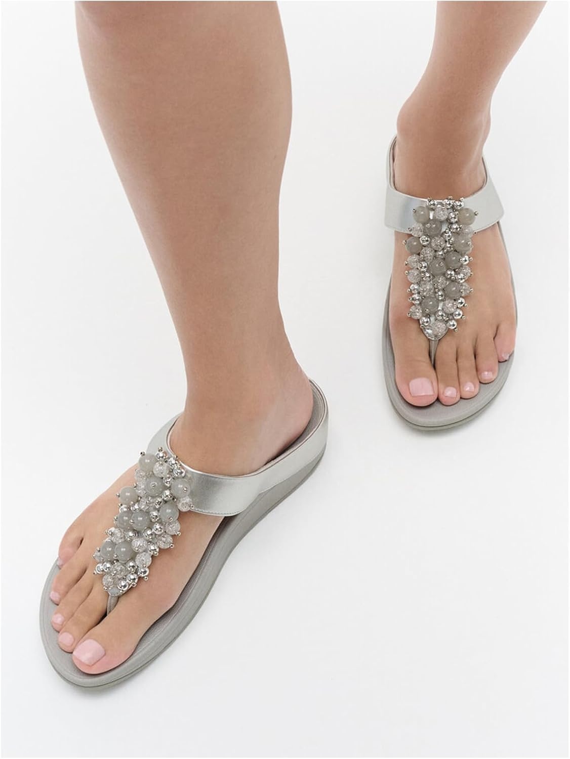 image:imageFitFlop Fino BaubleBead ToePost SandalsSilver