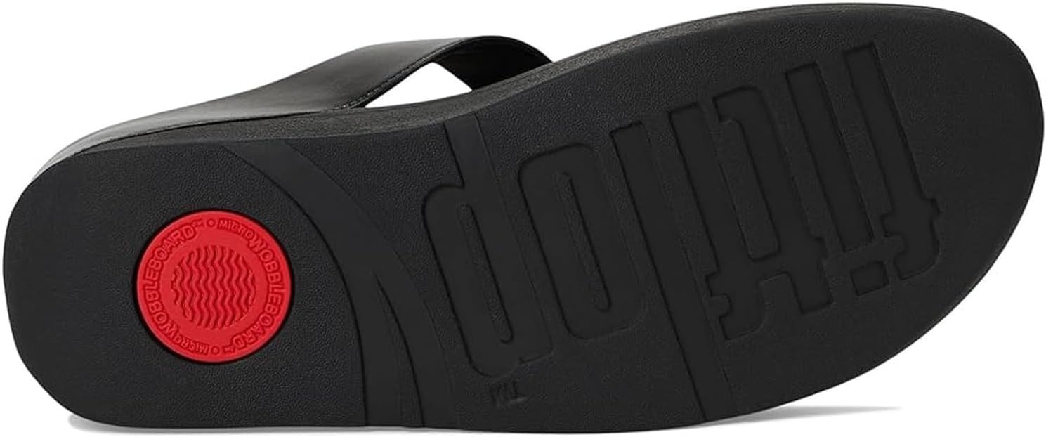image:imageFitFlop Fino BeadieButton Metallic ToePost SandalsMetallic Black