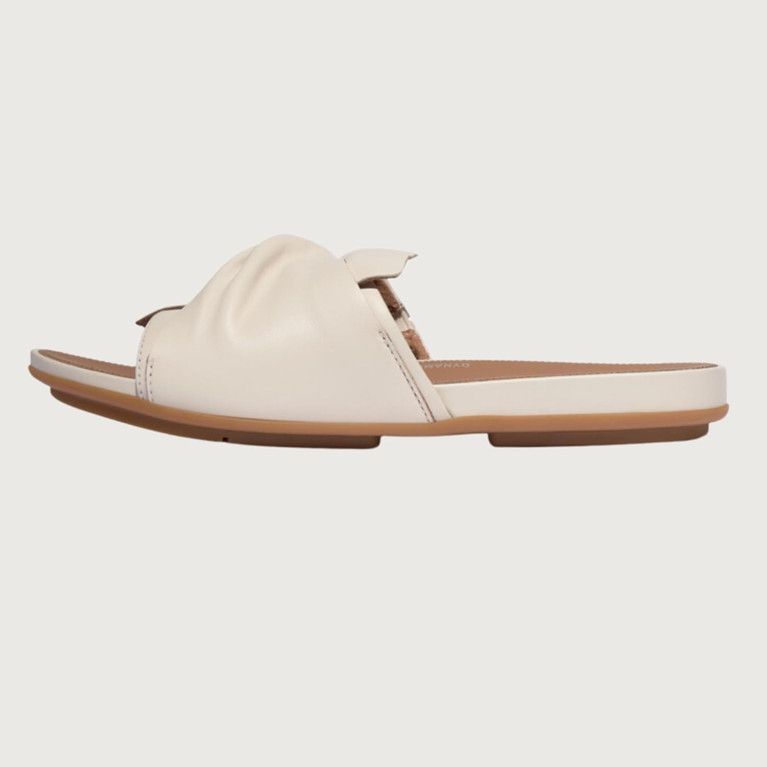 image:imageFitFlop Gracie SoftTwist Leather SlidesParis Beige