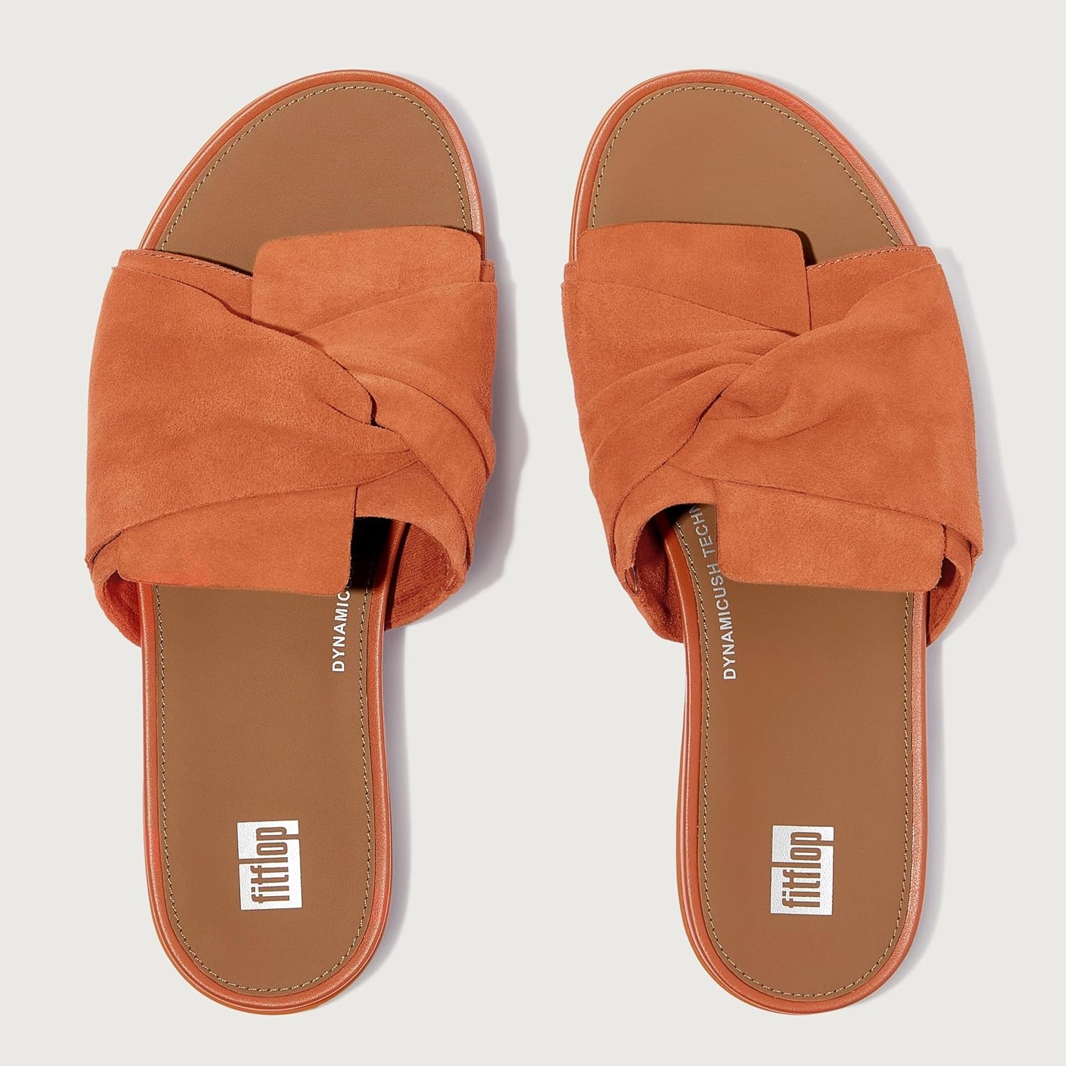 image:imageFitFlop Gracie SoftTwist Leather SlidesSatsuma