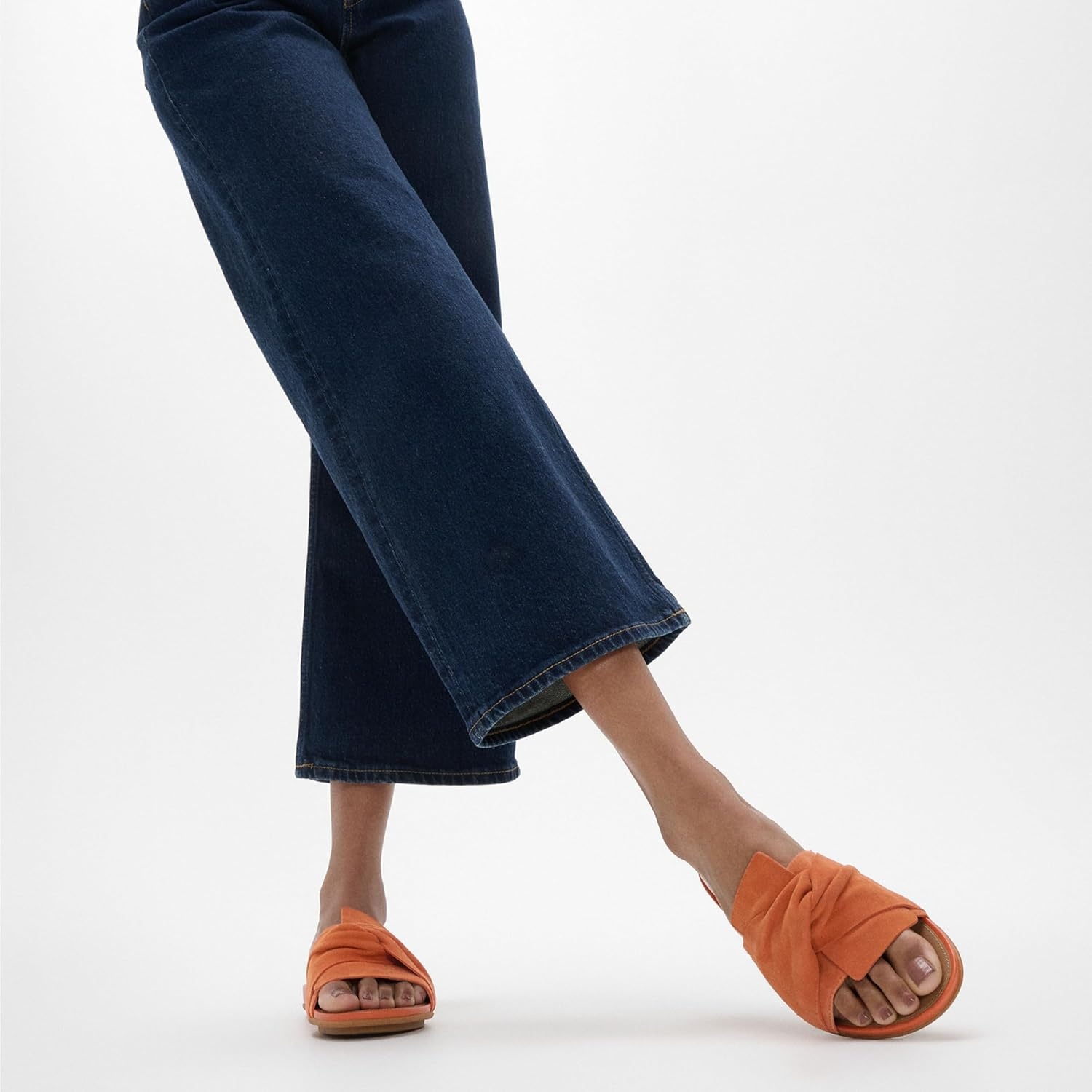 image:imageFitFlop Gracie SoftTwist Leather SlidesSatsuma