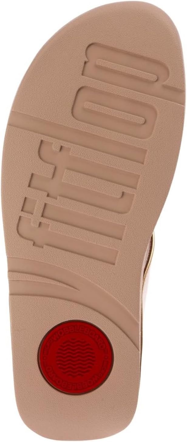 image:imageFitFlop Halo BeadCircle Metallic ToePost SandalsMetallic Latte Beige