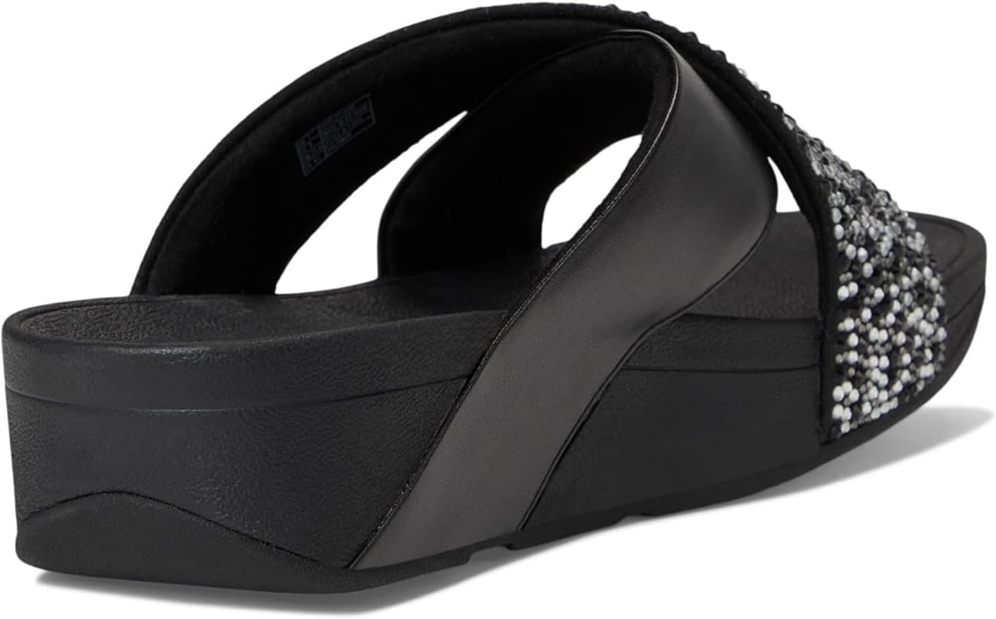 image:imageFitFlop Lulu CrystalMix Metallic Cross SlidesAll Black