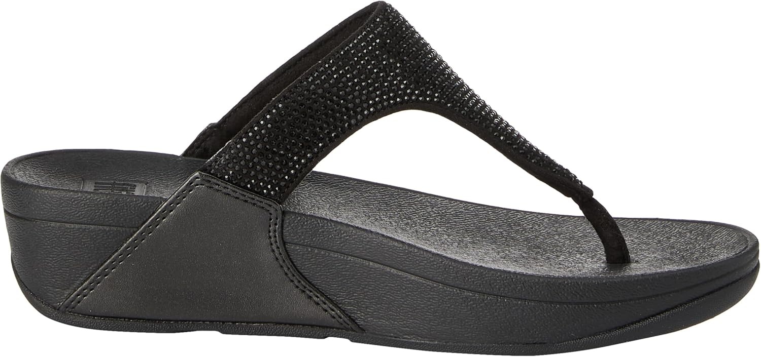 image:imageFitFlop Lulu MultiTonal Glitter ToePost SandalsAll Black