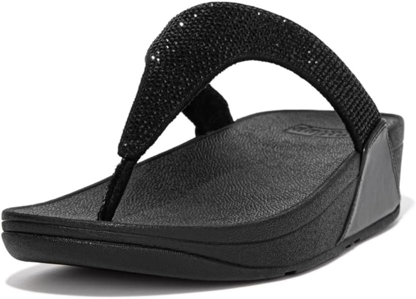 image:imageFitFlop Lulu MultiTonal Glitter ToePost SandalsAll Black