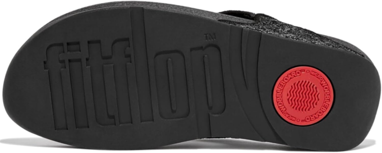 image:imageFitFlop Lulu MultiTonal Glitter ToePost SandalsBlack Glitter