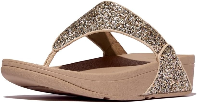 image:imageFitFlop Lulu MultiTonal Glitter ToePost SandalsClassic Beige Mix