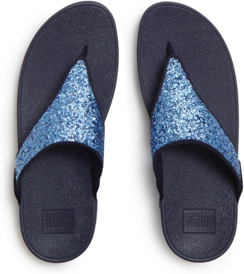 image:imageFitFlop Lulu MultiTonal Glitter ToePost SandalsCosmic Blue