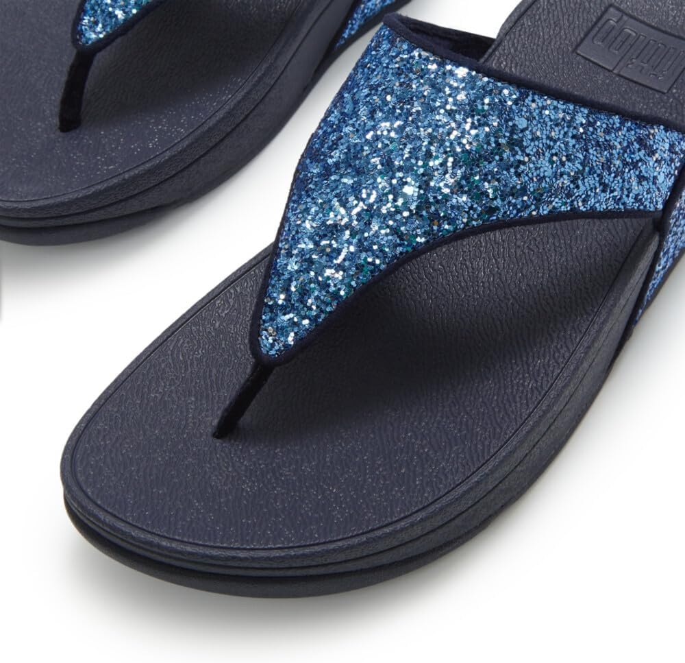 image:imageFitFlop Lulu MultiTonal Glitter ToePost SandalsCosmic Blue