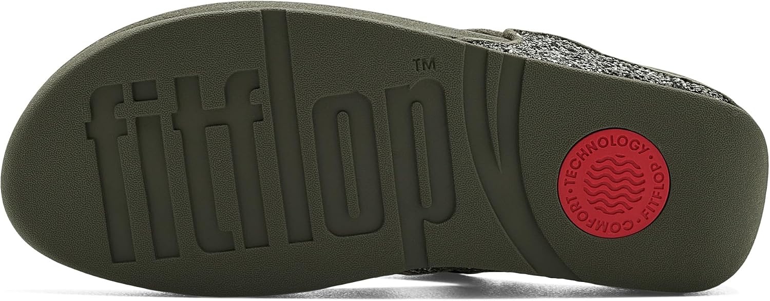 image:imageFitFlop Lulu MultiTonal Glitter ToePost SandalsDeep Olive