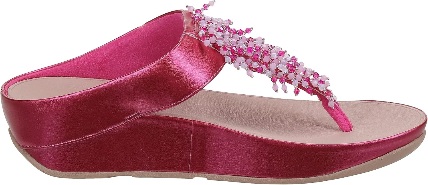image:imageFitFlop Lulu MultiTonal Glitter ToePost SandalsFuchsia Rose