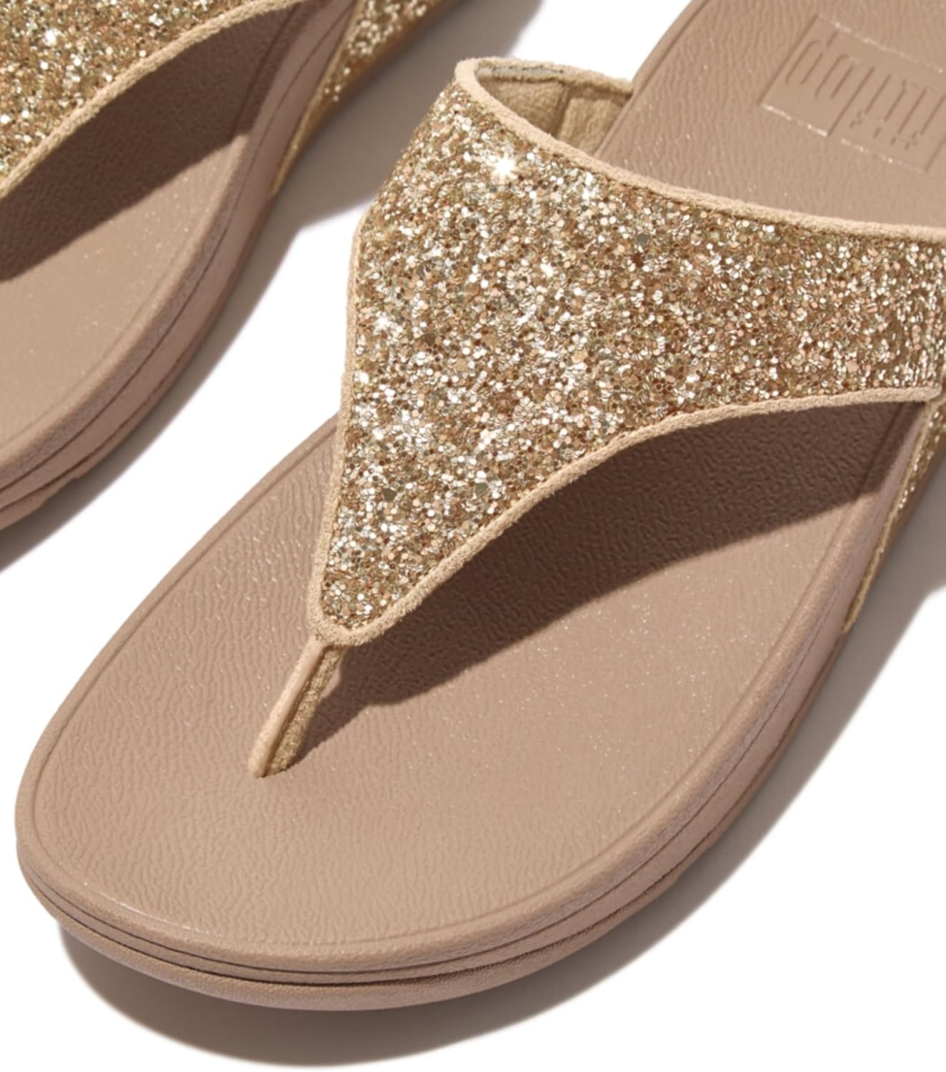 image:imageFitFlop Lulu MultiTonal Glitter ToePost SandalsLatte Beige