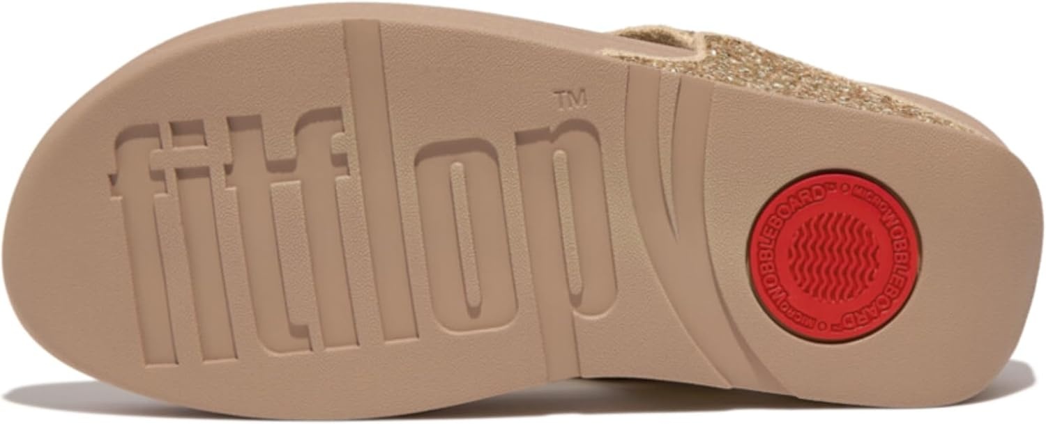 image:imageFitFlop Lulu MultiTonal Glitter ToePost SandalsLatte Beige