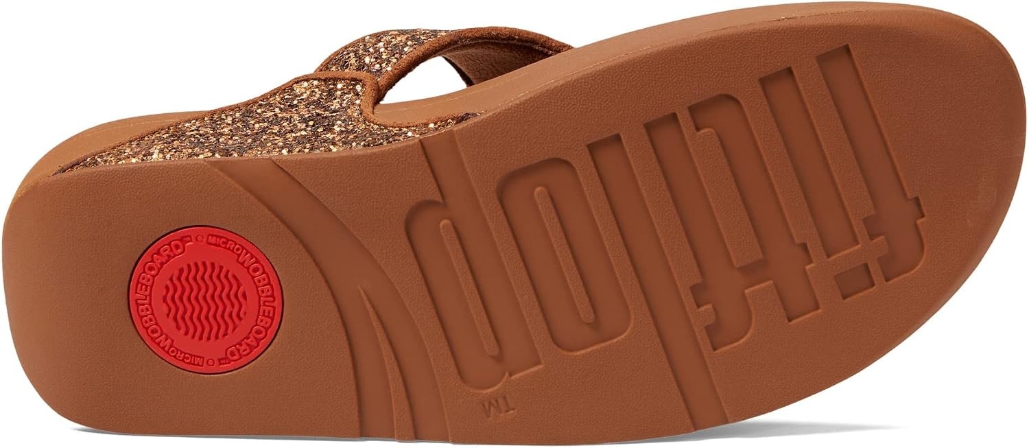 image:imageFitFlop Lulu MultiTonal Glitter ToePost SandalsLight Tan