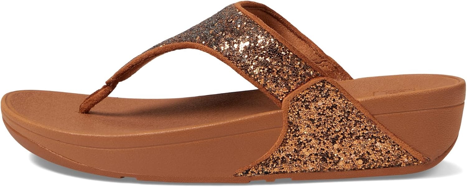 image:imageFitFlop Lulu MultiTonal Glitter ToePost SandalsLight Tan