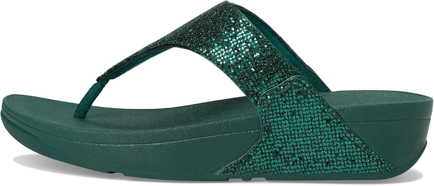 image:imageFitFlop Lulu MultiTonal Glitter ToePost SandalsMetallic Deep Teal