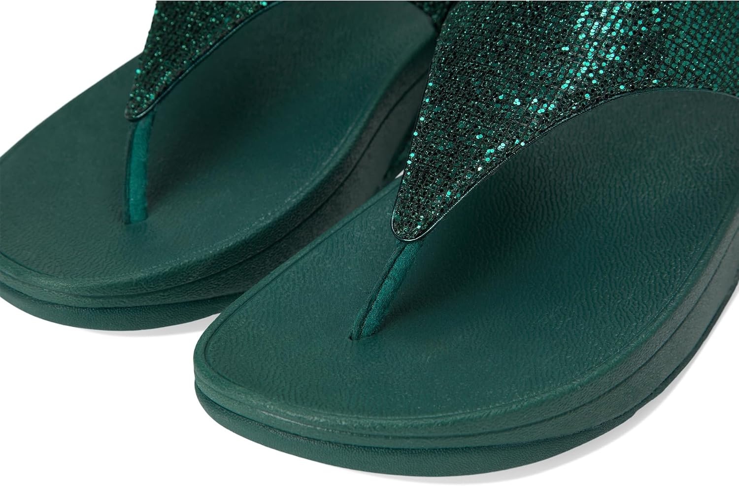 image:imageFitFlop Lulu MultiTonal Glitter ToePost SandalsMetallic Deep Teal