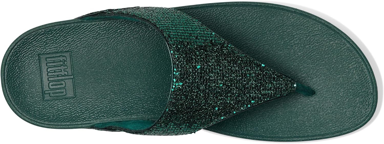 image:imageFitFlop Lulu MultiTonal Glitter ToePost SandalsMetallic Deep Teal