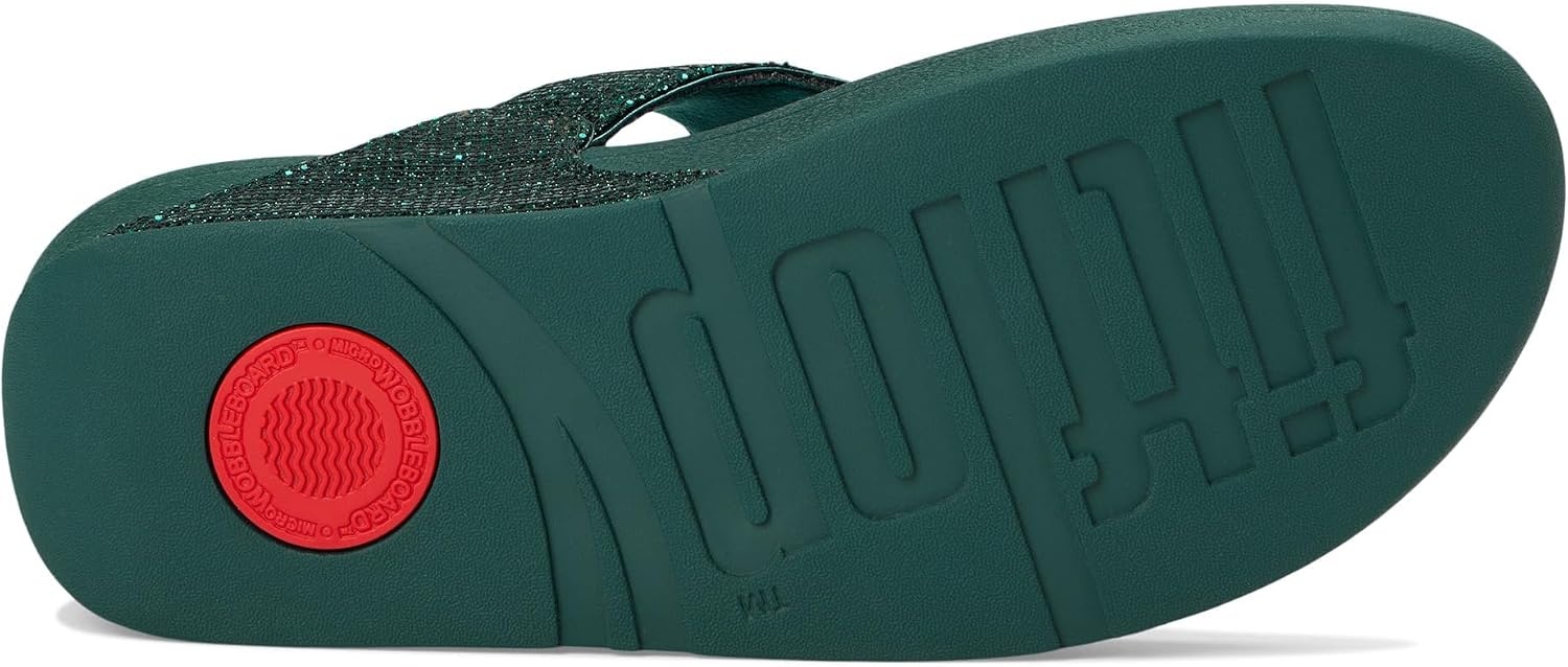 image:imageFitFlop Lulu MultiTonal Glitter ToePost SandalsMetallic Deep Teal