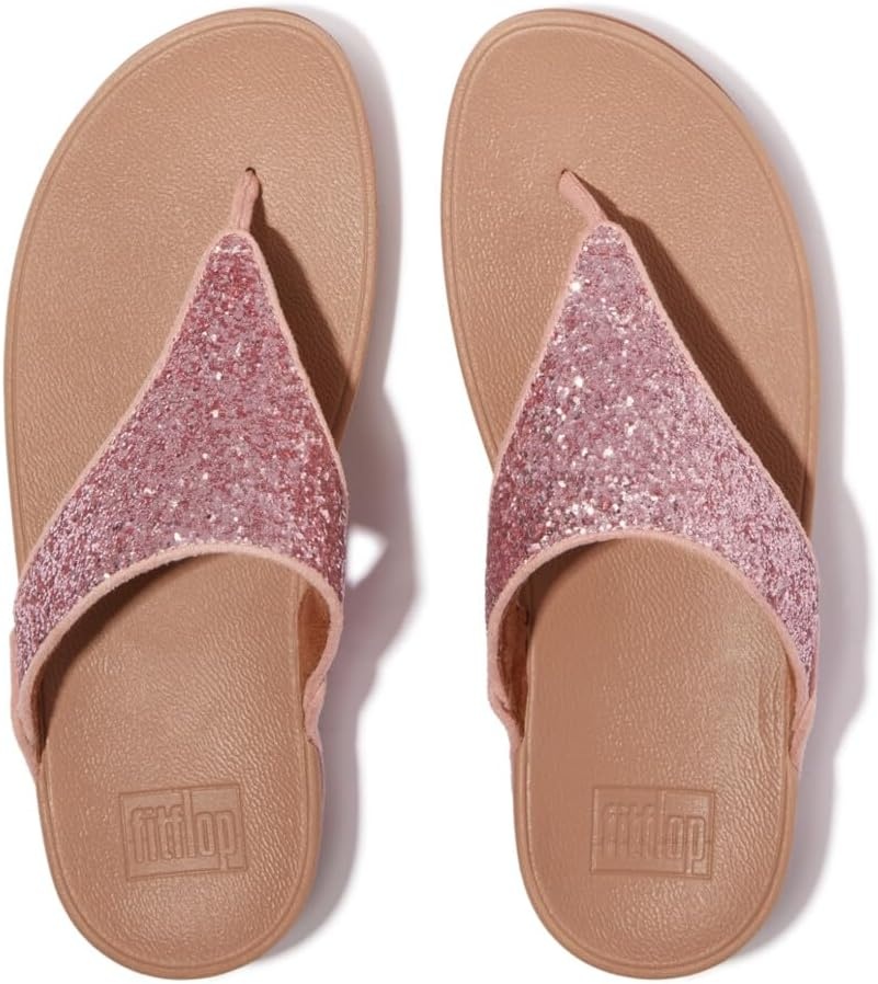 image:imageFitFlop Lulu MultiTonal Glitter ToePost SandalsMetallic Soft Blush