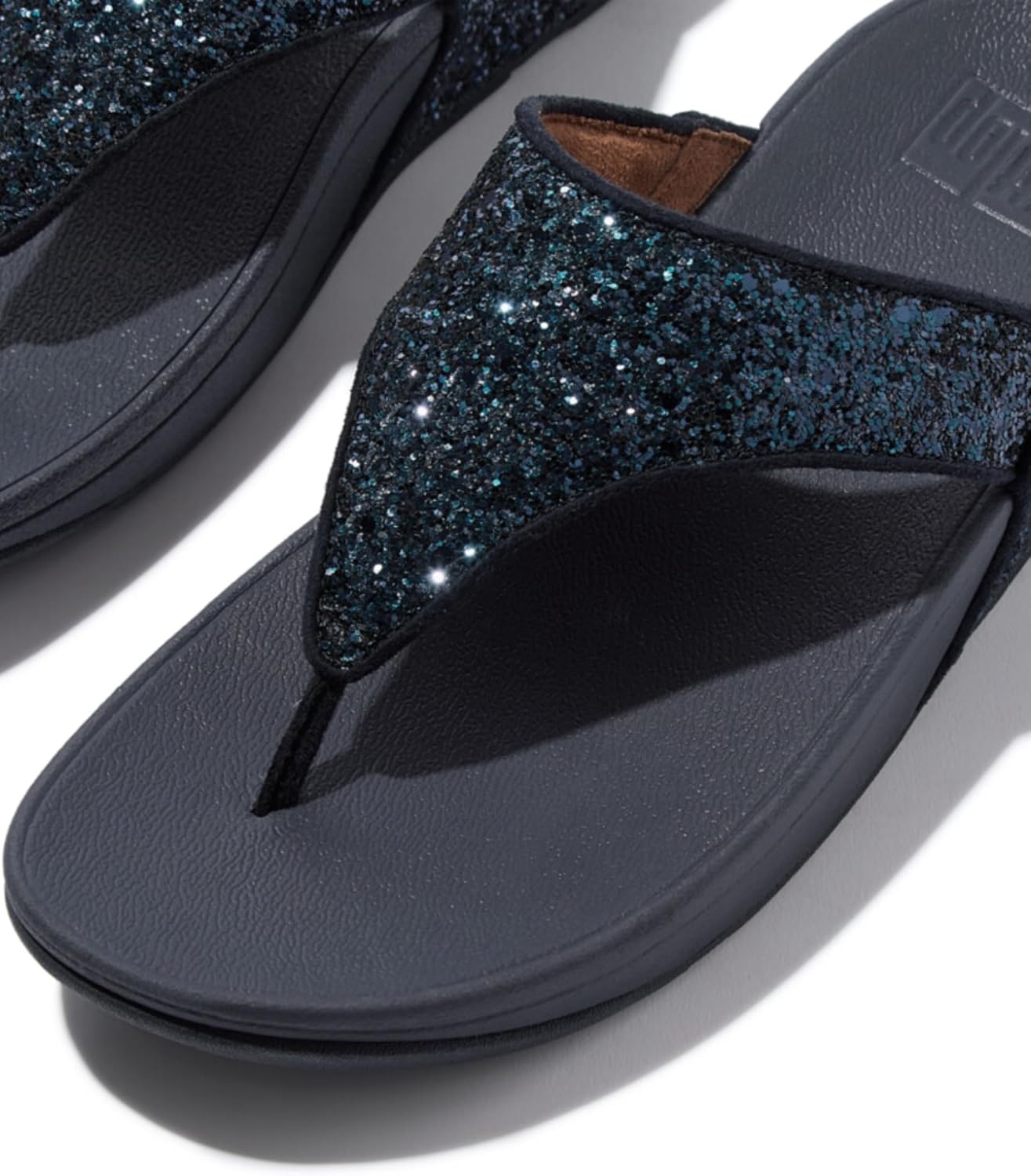 image:imageFitFlop Lulu MultiTonal Glitter ToePost SandalsMidnight Navy