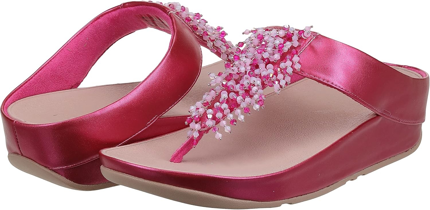 image:imageFitFlop Lulu MultiTonal Glitter ToePost SandalsPink Fuchsia