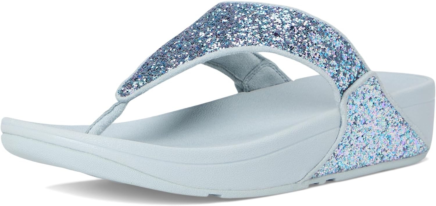 image:imageFitFlop Lulu MultiTonal Glitter ToePost SandalsQuiet Blue