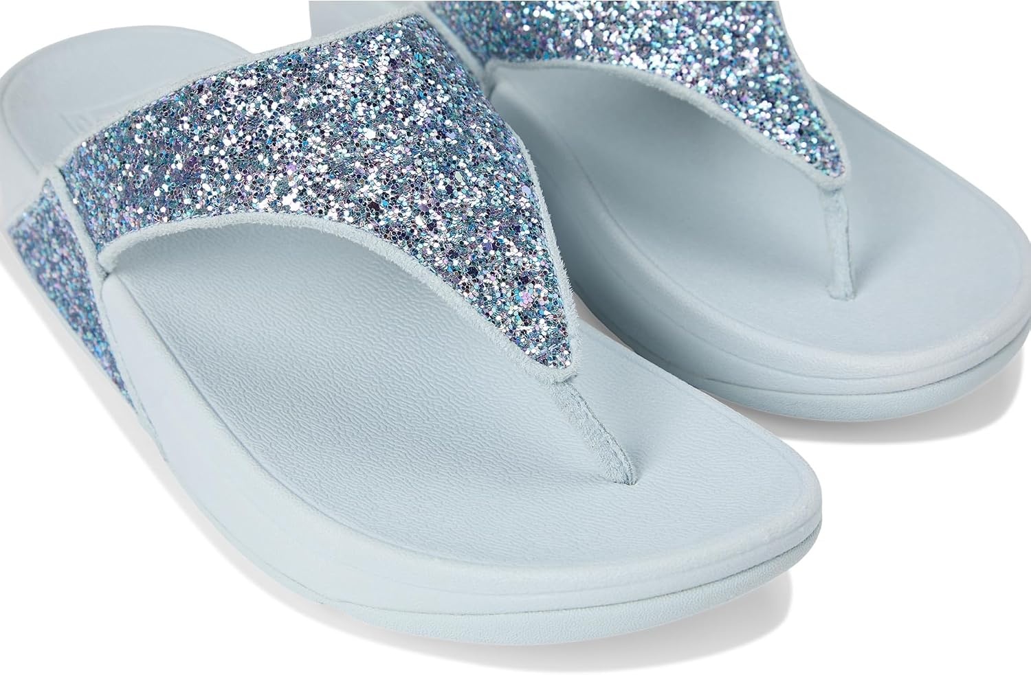image:imageFitFlop Lulu MultiTonal Glitter ToePost SandalsQuiet Blue