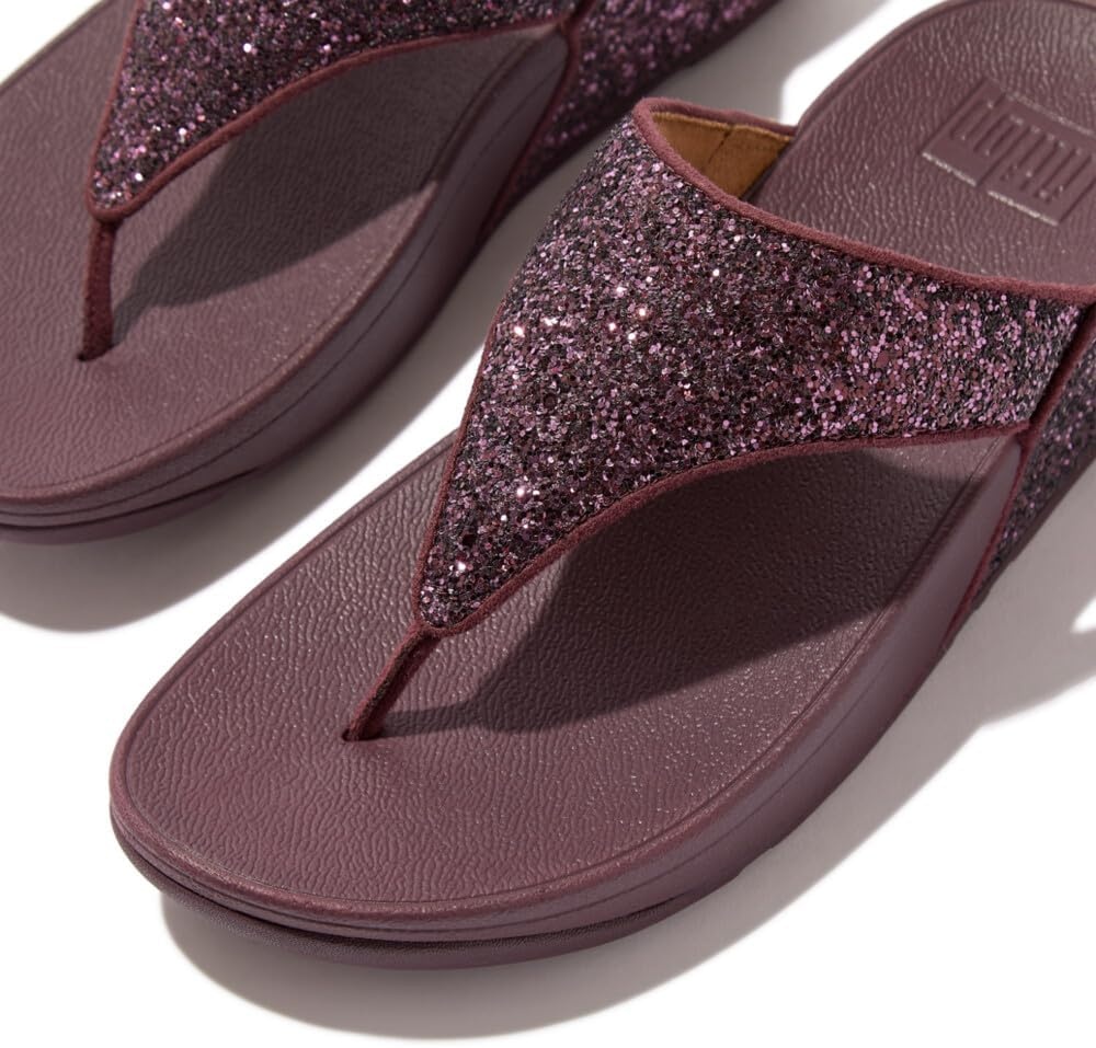 image:imageFitFlop Lulu MultiTonal Glitter ToePost SandalsRed