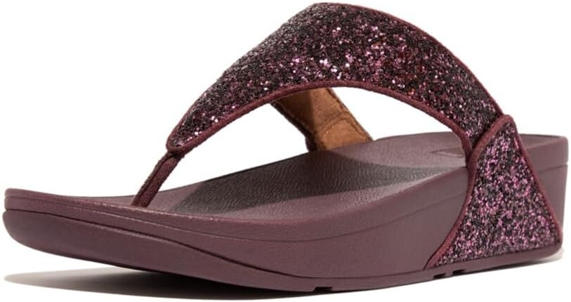 image:imageFitFlop Lulu MultiTonal Glitter ToePost SandalsRed