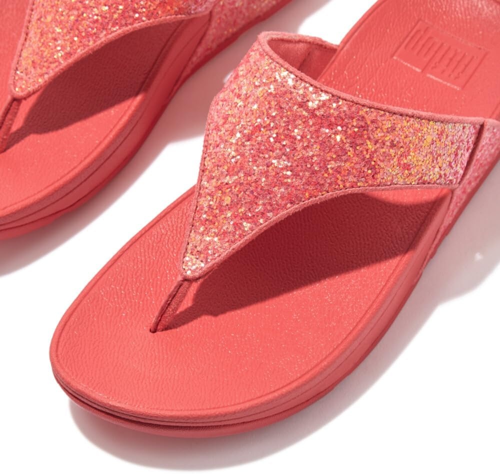 image:imageFitFlop Lulu MultiTonal Glitter ToePost SandalsRosy Coral