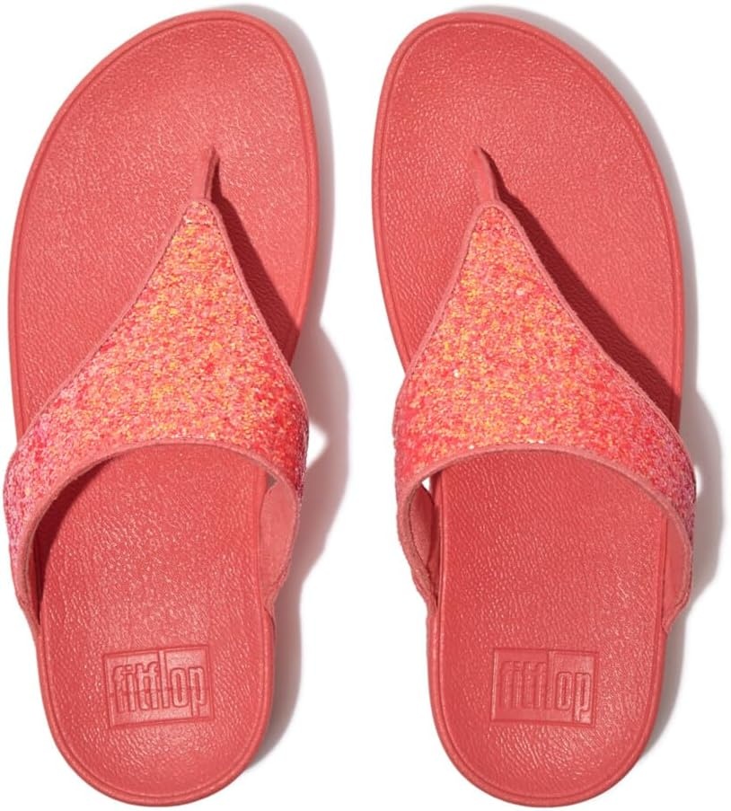 image:imageFitFlop Lulu MultiTonal Glitter ToePost SandalsRosy Coral