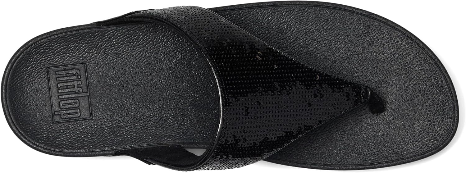 image:imageFitFlop Lulu Sequin ToePost SandalsAll Black