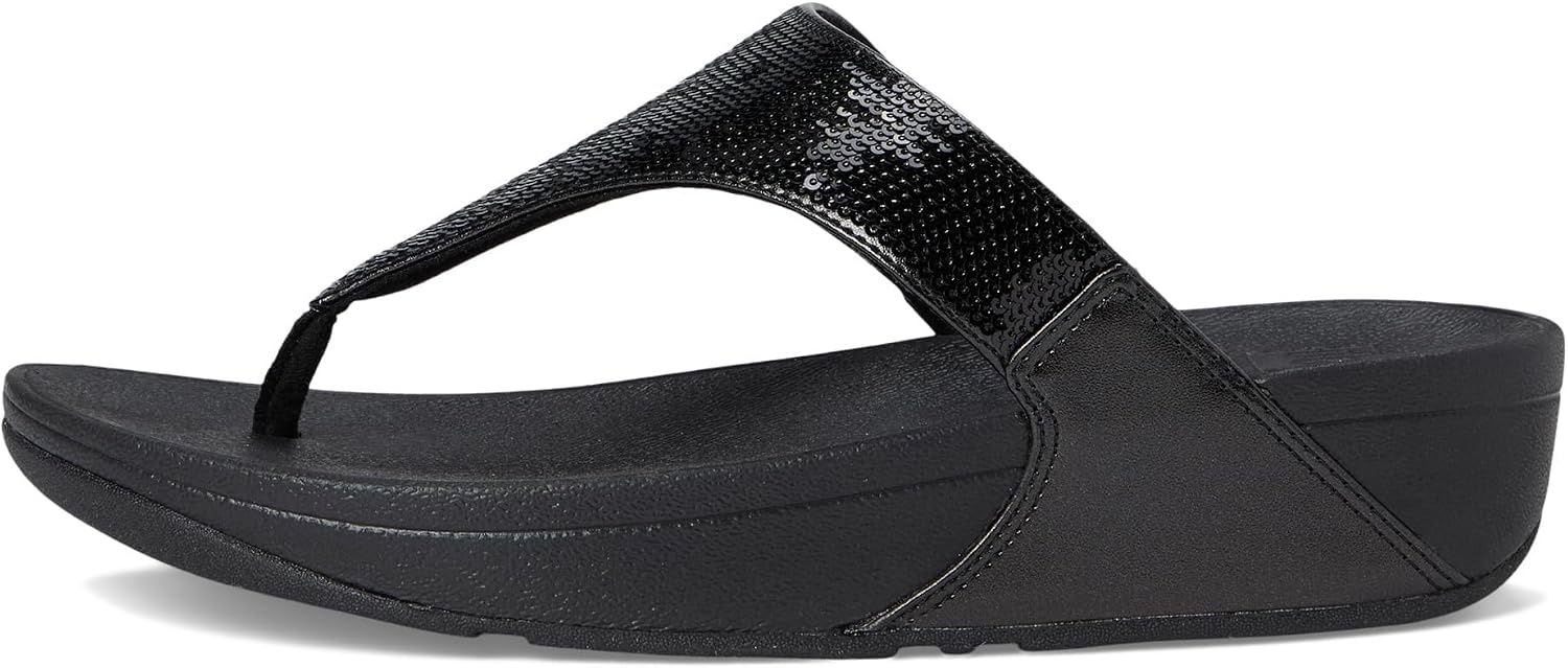 image:imageFitFlop Lulu Sequin ToePost SandalsAll Black