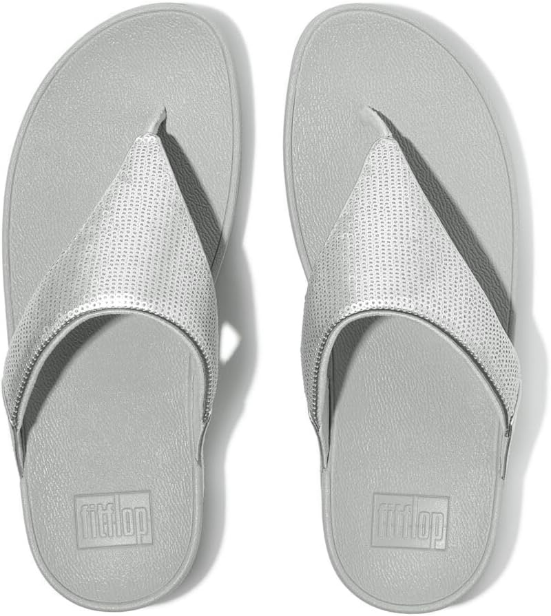 image:imageFitFlop Lulu Sequin ToePost SandalsSilver