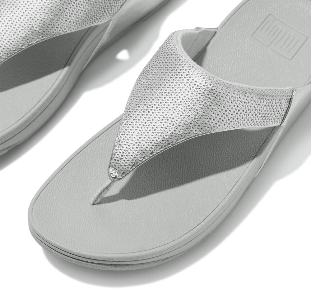 image:imageFitFlop Lulu Sequin ToePost SandalsSilver