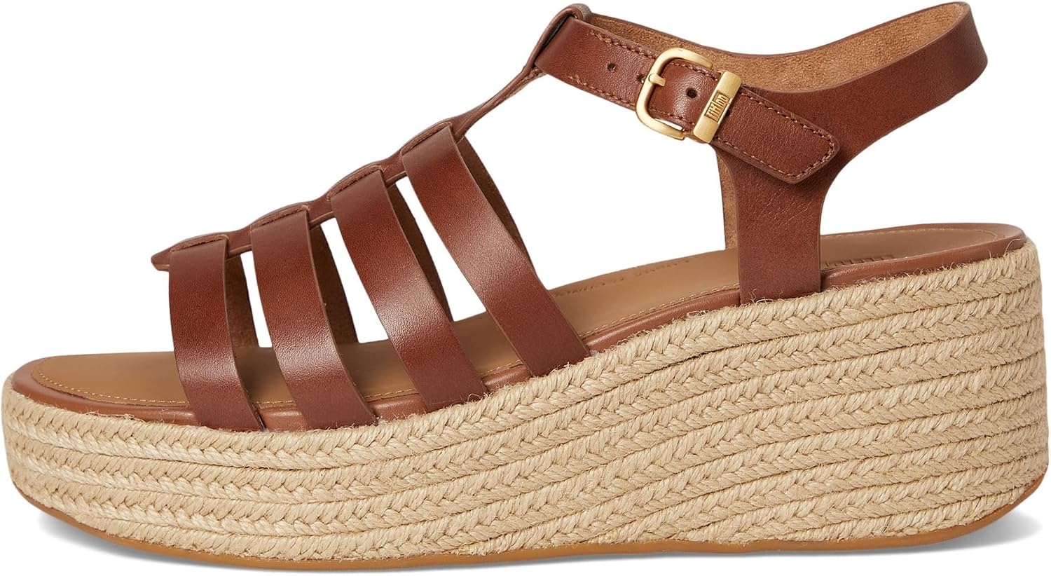 image:imageFitFlop Platfforms Espadrille Fisherman Wedge SandalsDeep Tan