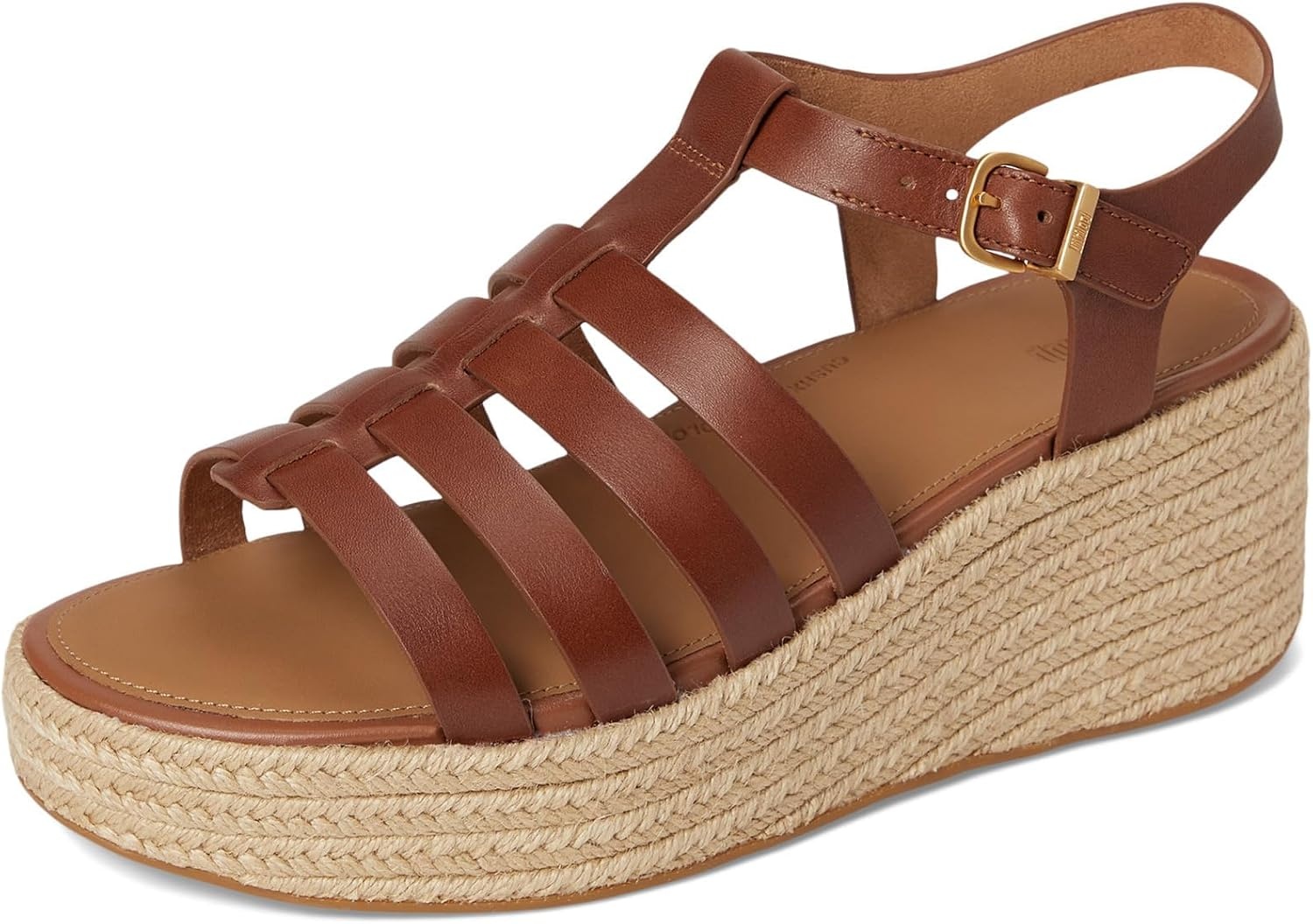 image:imageFitFlop Platfforms Espadrille Fisherman Wedge SandalsDeep Tan