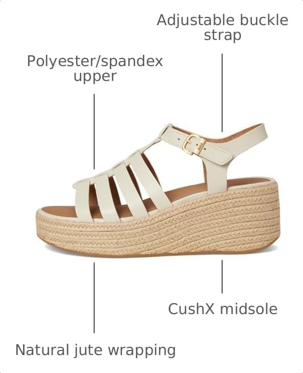 image:imageFitFlop Platfforms Espadrille Fisherman Wedge SandalsParis Beige