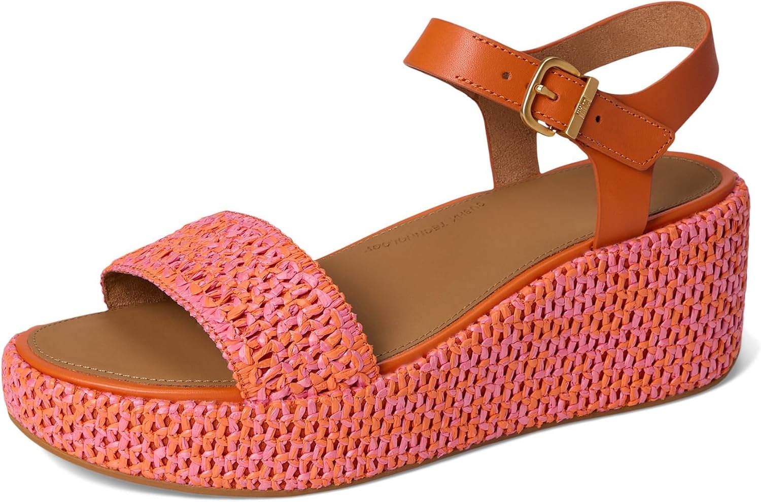 image:imageFitFlop Platfforms Woven Wedge AnkleStrap SandalsSatsumaPinkperfect Mix