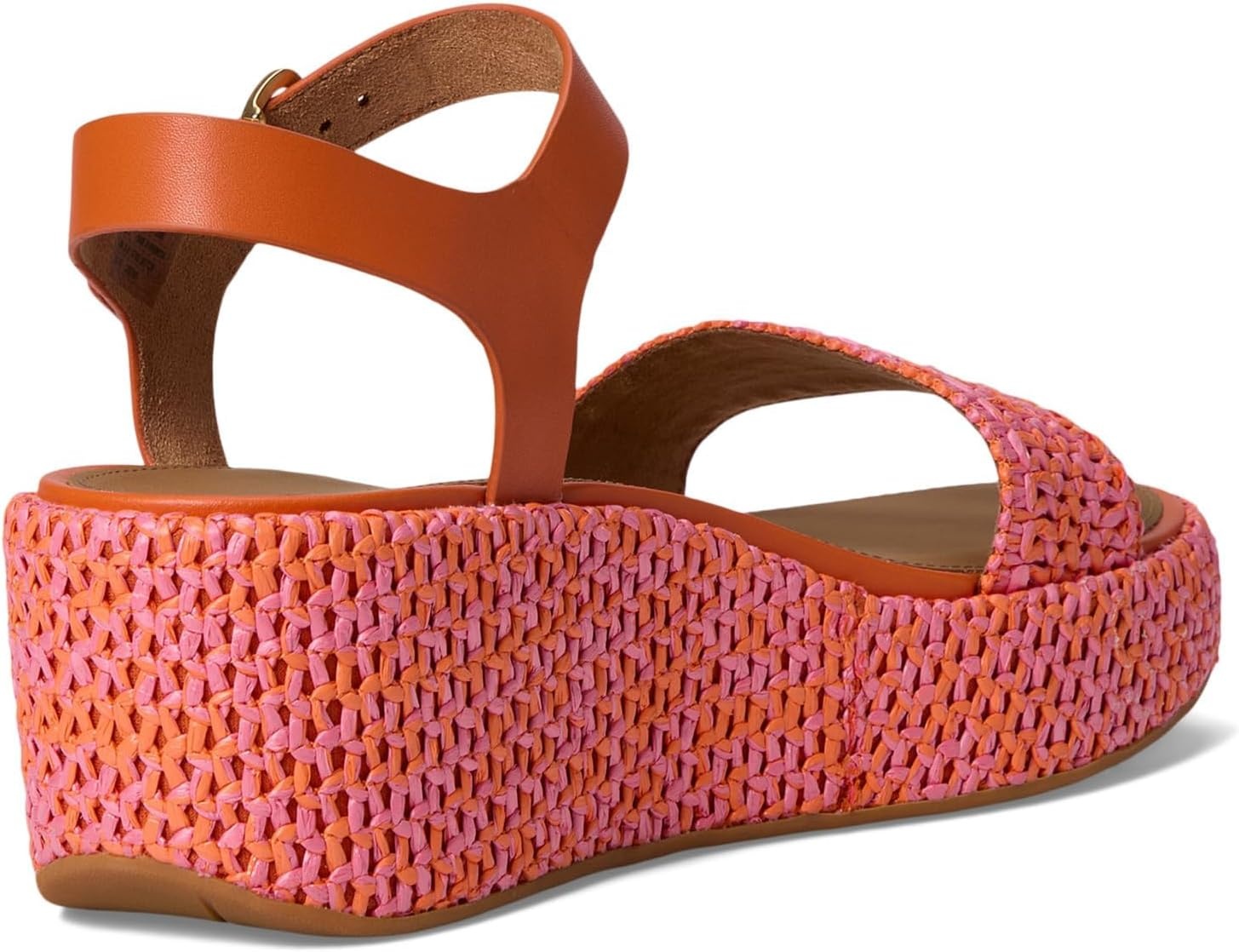 image:imageFitFlop Platfforms Woven Wedge AnkleStrap SandalsSatsumaPinkperfect Mix